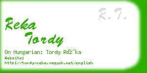 reka tordy business card